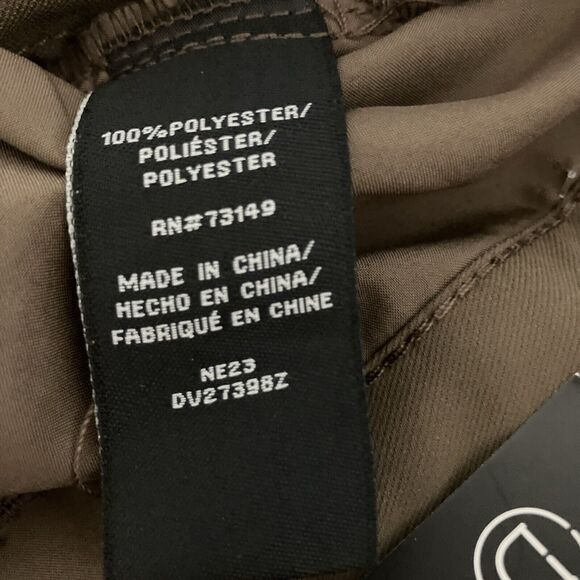 Women's Large 12/14 Brown Flared Leg Pants w Pockets Sz L 12-14 Pockets - Picture 8 of 9